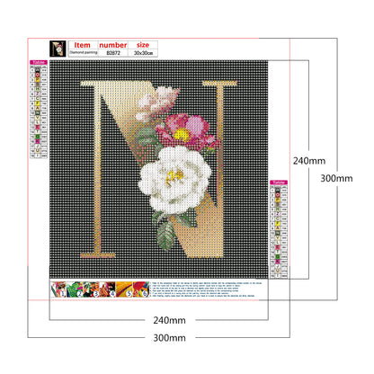 Letter - Full Round Drill Diamond Painting 30*30CM
