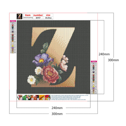 Letter - Full Round Drill Diamond Painting 30*30CM