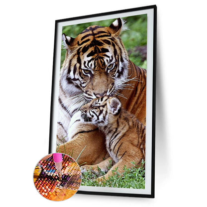 Tiger - Full Round Drill Diamond Painting 40*70CM