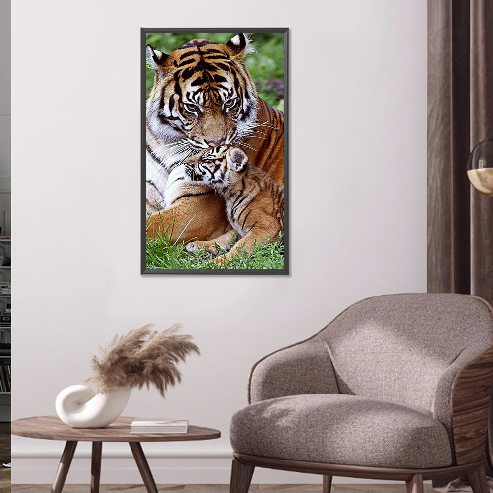 Tiger - Full Round Drill Diamond Painting 40*70CM