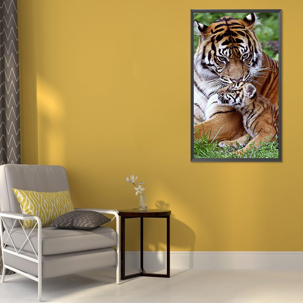 Tiger - Full Round Drill Diamond Painting 40*70CM