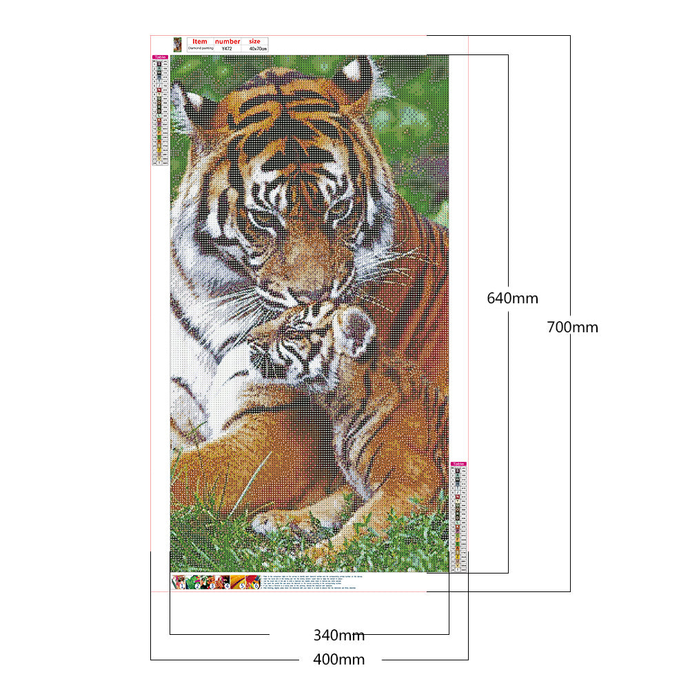 Tiger - Full Round Drill Diamond Painting 40*70CM