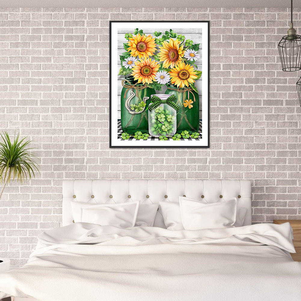 Sunflower - Full Round Drill Diamond Painting 30*40CM
