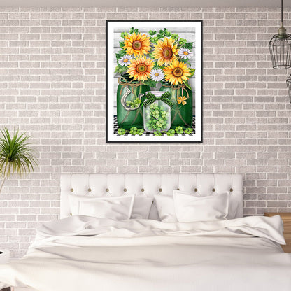 Sunflower - Full Round Drill Diamond Painting 30*40CM