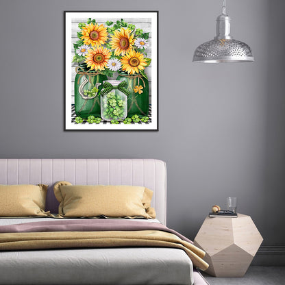 Sunflower - Full Round Drill Diamond Painting 30*40CM