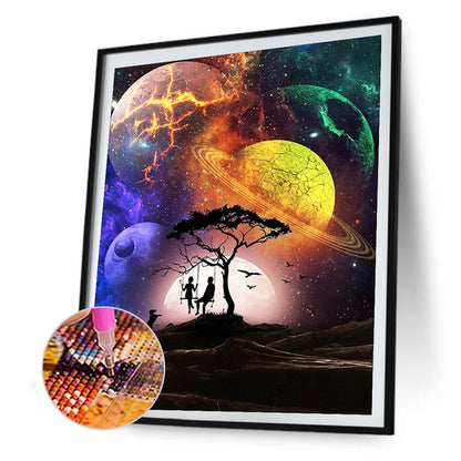 Planet People - Full Square Drill Diamond Painting 50*60CM