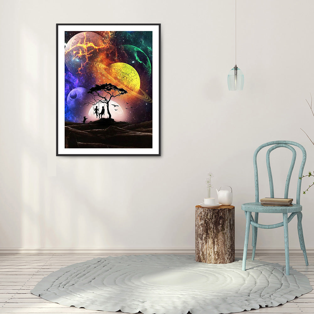 Planet People - Full Square Drill Diamond Painting 50*60CM