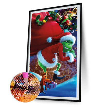 Green Cartoon - Full Round Drill Diamond Painting 30*50CM