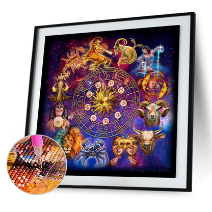 Twelve Constellations - Full Square Drill Diamond Painting 50*50CM