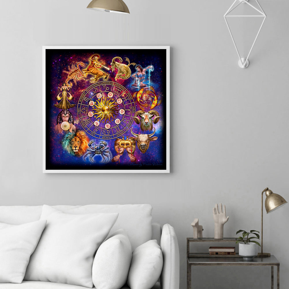 Twelve Constellations - Full Square Drill Diamond Painting 50*50CM