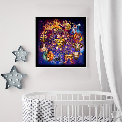 Twelve Constellations - Full Square Drill Diamond Painting 50*50CM