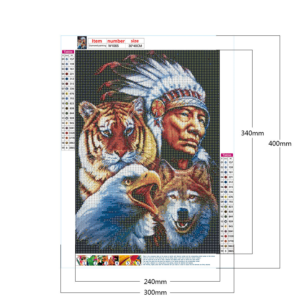 Animal People - Full Round Drill Diamond Painting 30*40CM