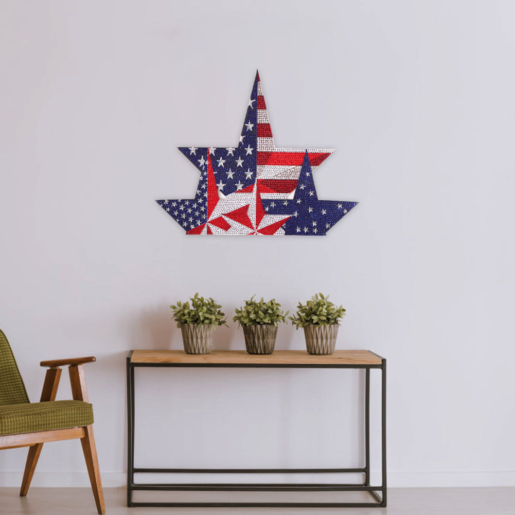 American Stars DIY Diamond Painting Wallpaper Kit Mosaic Home Wall Stickers