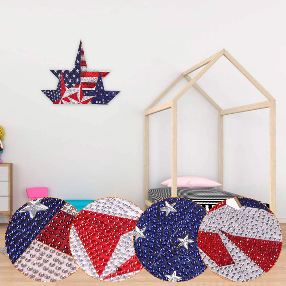 American Stars DIY Diamond Painting Wallpaper Kit Mosaic Home Wall Stickers