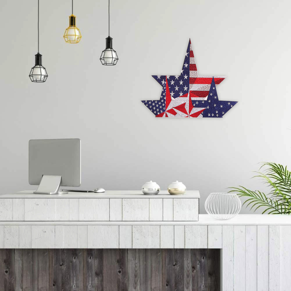 American Stars DIY Diamond Painting Wallpaper Kit Mosaic Home Wall Stickers