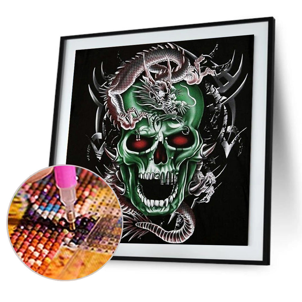 Skull Dragon - Full Square Drill Diamond Painting 30*30CM