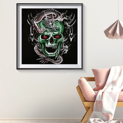 Skull Dragon - Full Square Drill Diamond Painting 30*30CM