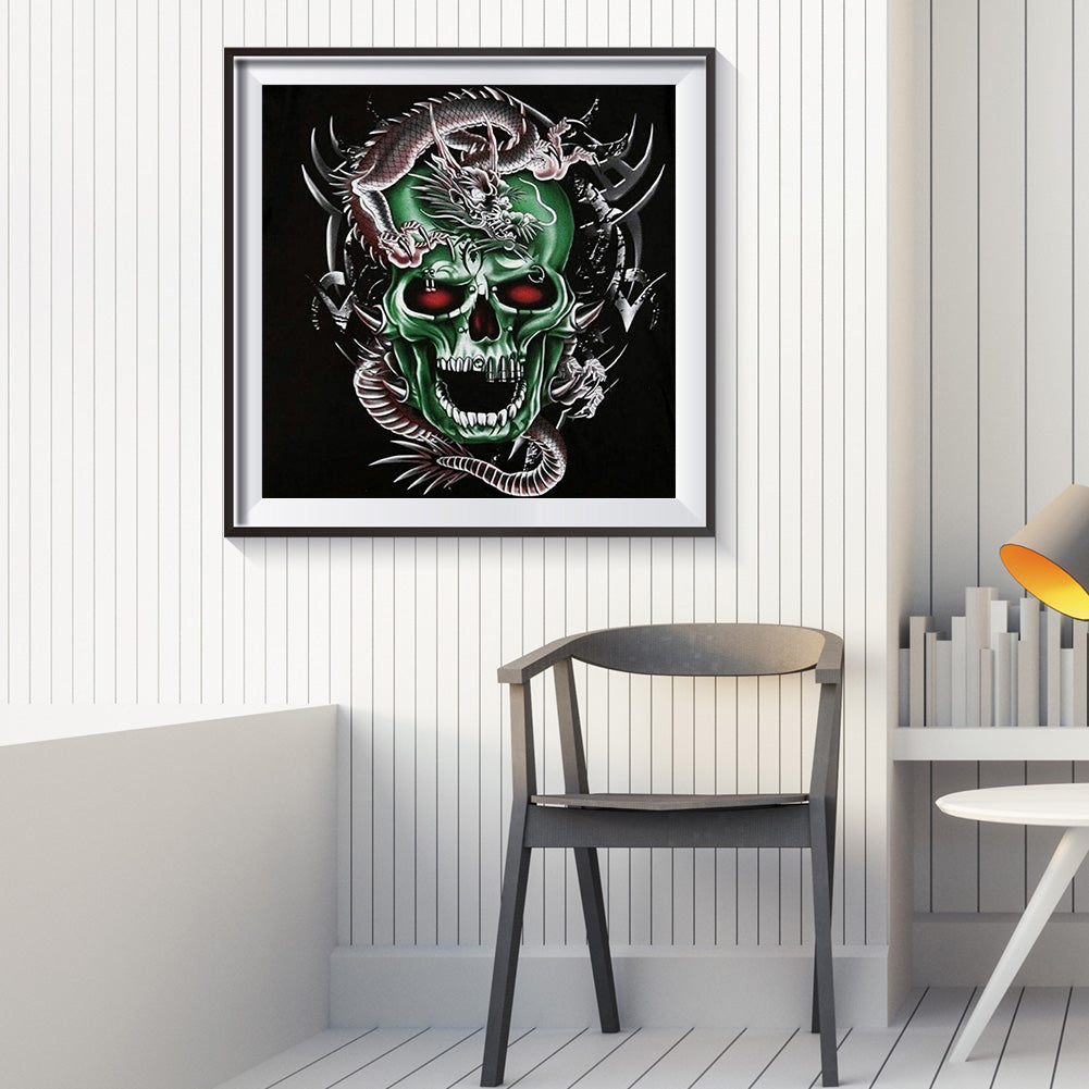 Skull Dragon - Full Square Drill Diamond Painting 30*30CM