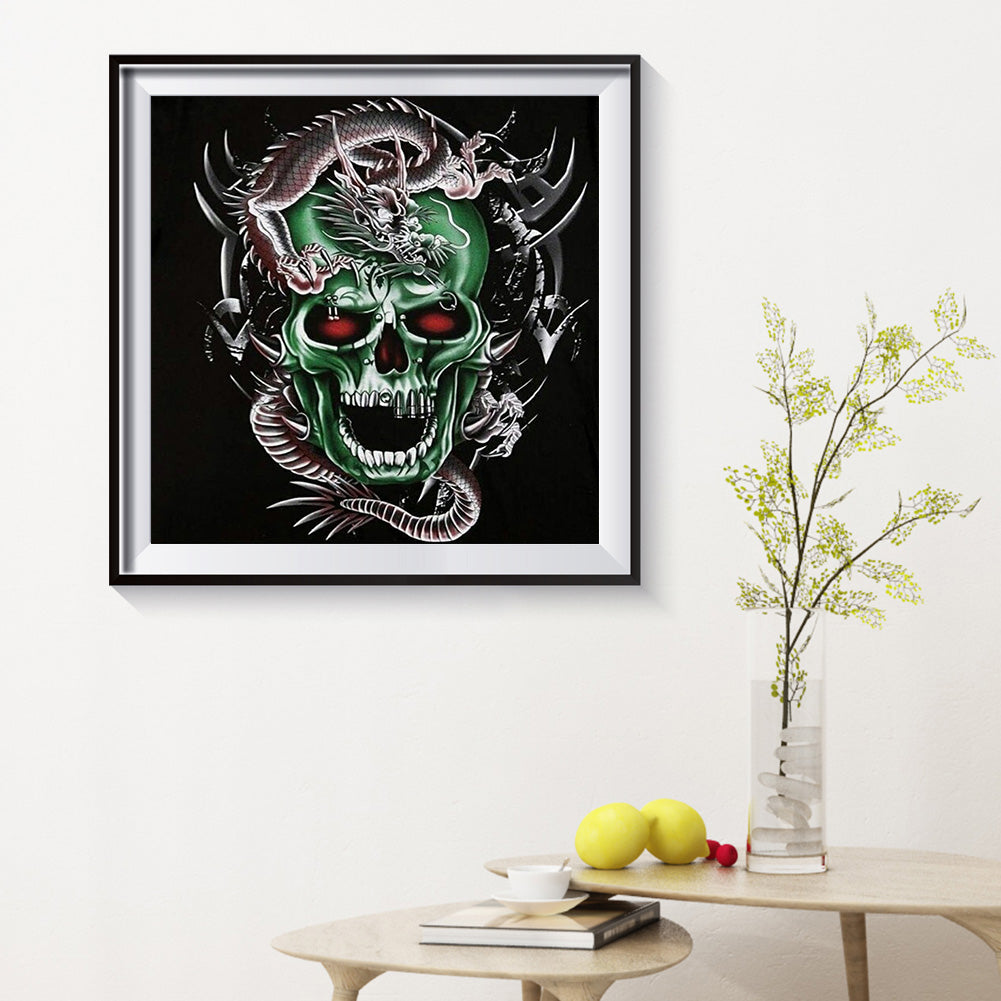 Skull Dragon - Full Square Drill Diamond Painting 30*30CM