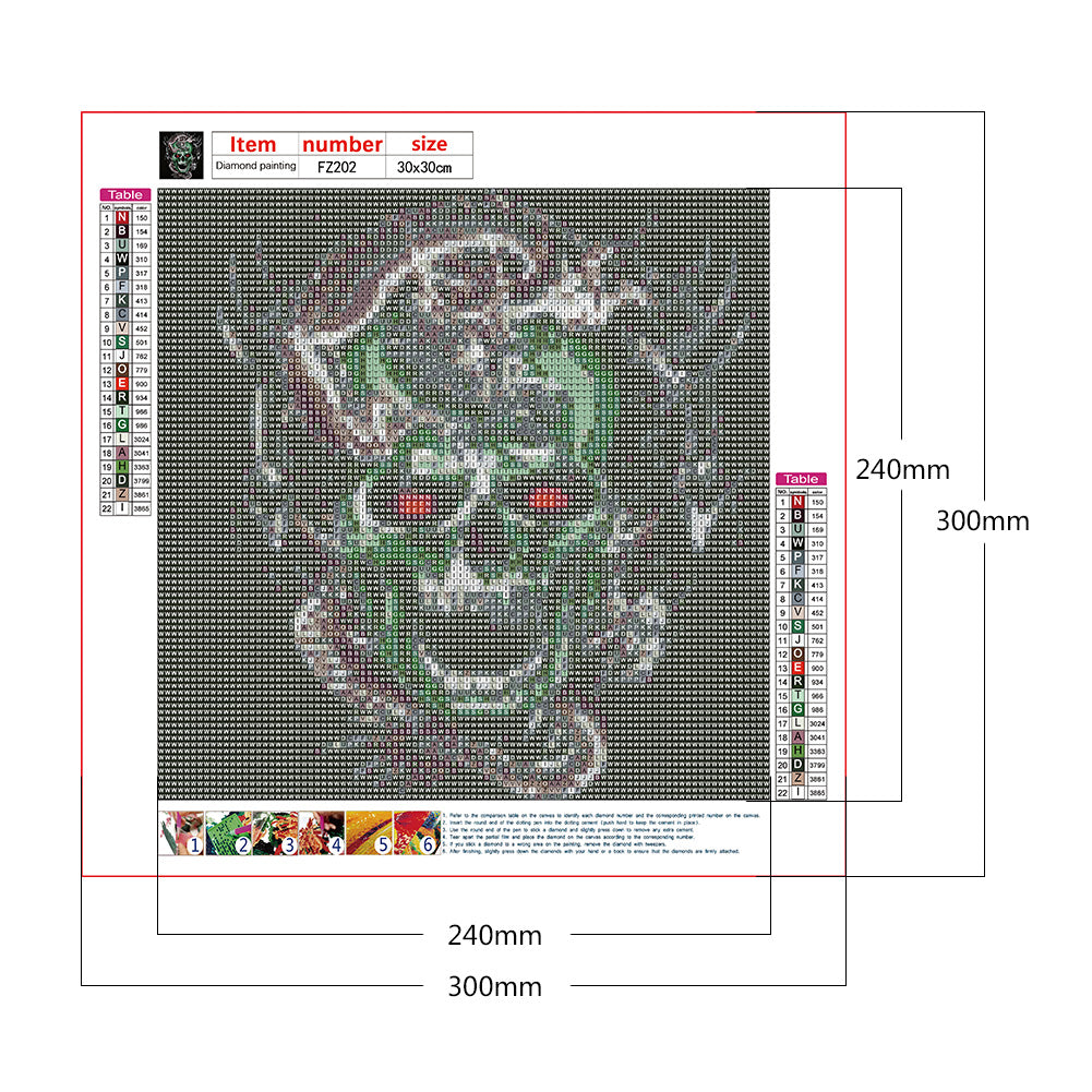 Skull Dragon - Full Square Drill Diamond Painting 30*30CM