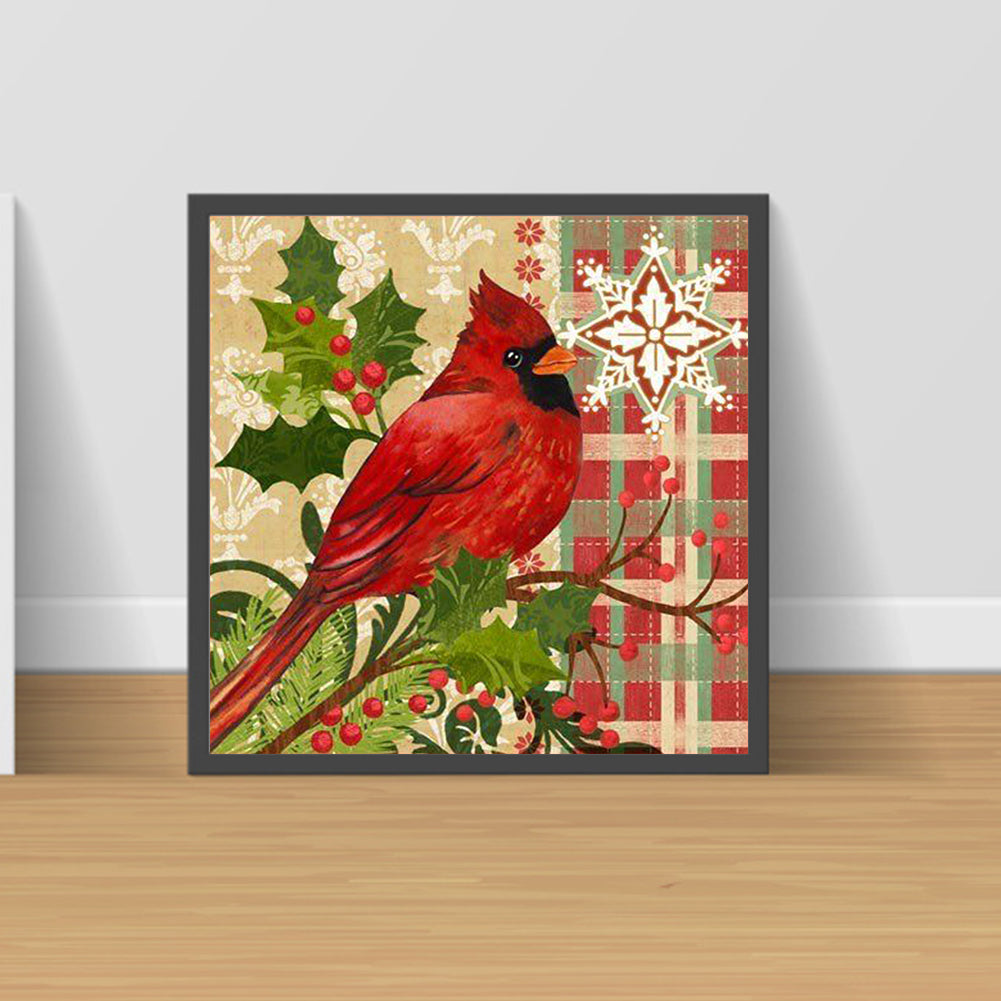 Red Bird - Full Round Drill Diamond Painting 40*40CM