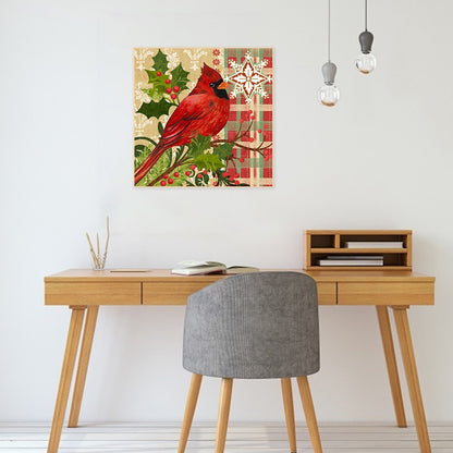 Red Bird - Full Round Drill Diamond Painting 40*40CM