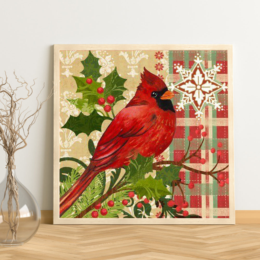 Red Bird - Full Round Drill Diamond Painting 40*40CM