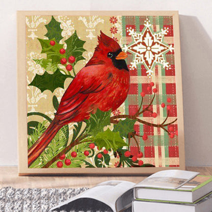 Red Bird - Full Round Drill Diamond Painting 40*40CM