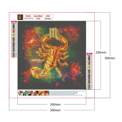 Abstract Scorpio - Full Round Drill Diamond Painting 30*30CM