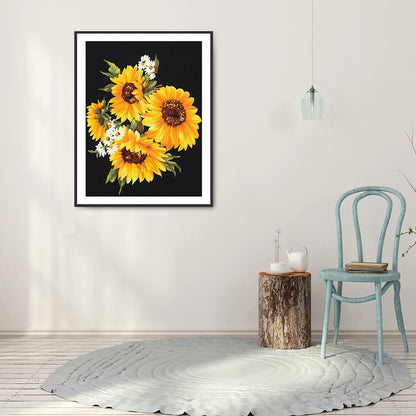 Sunflower - Full Round Drill Diamond Painting 30*40CM