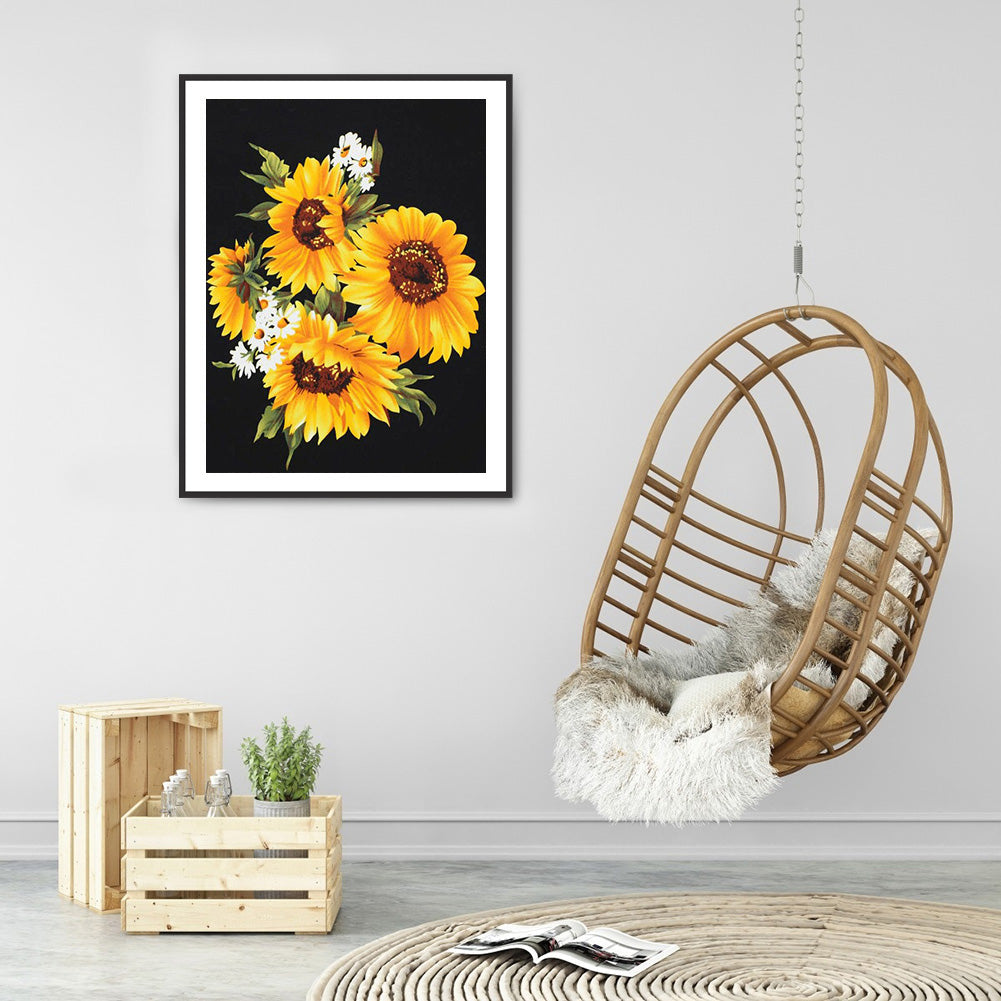 Sunflower - Full Round Drill Diamond Painting 30*40CM