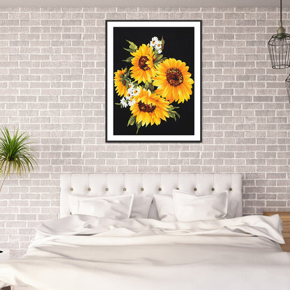 Sunflower - Full Round Drill Diamond Painting 30*40CM