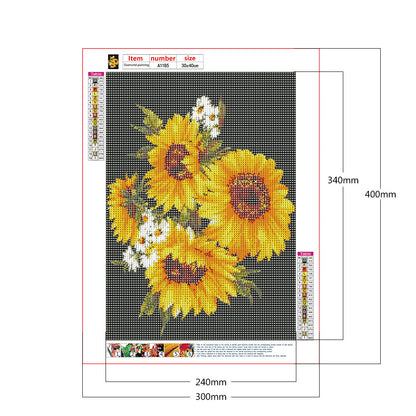 Sunflower - Full Round Drill Diamond Painting 30*40CM