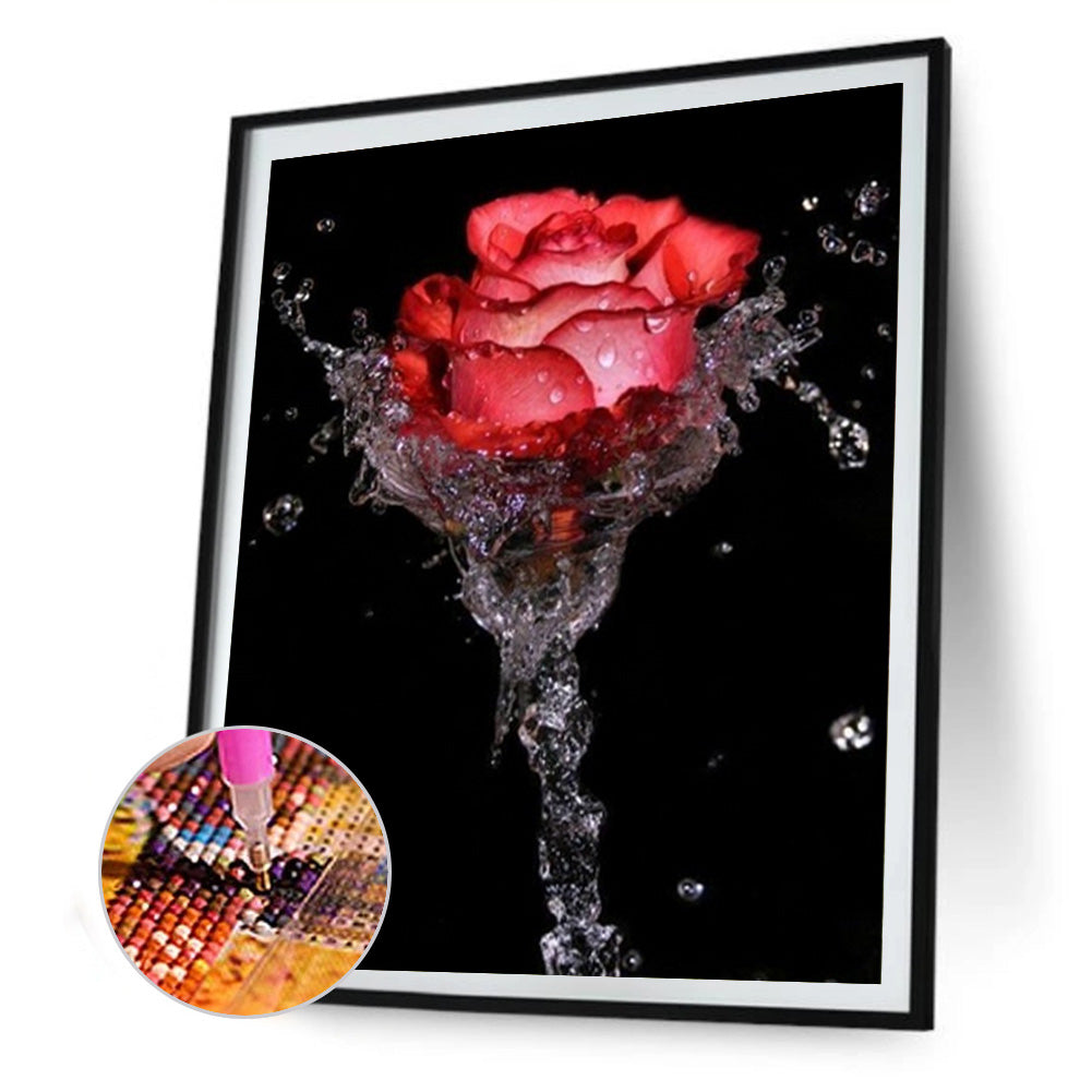 Valentines Day Rose - Full Round Drill Diamond Painting 30*40CM