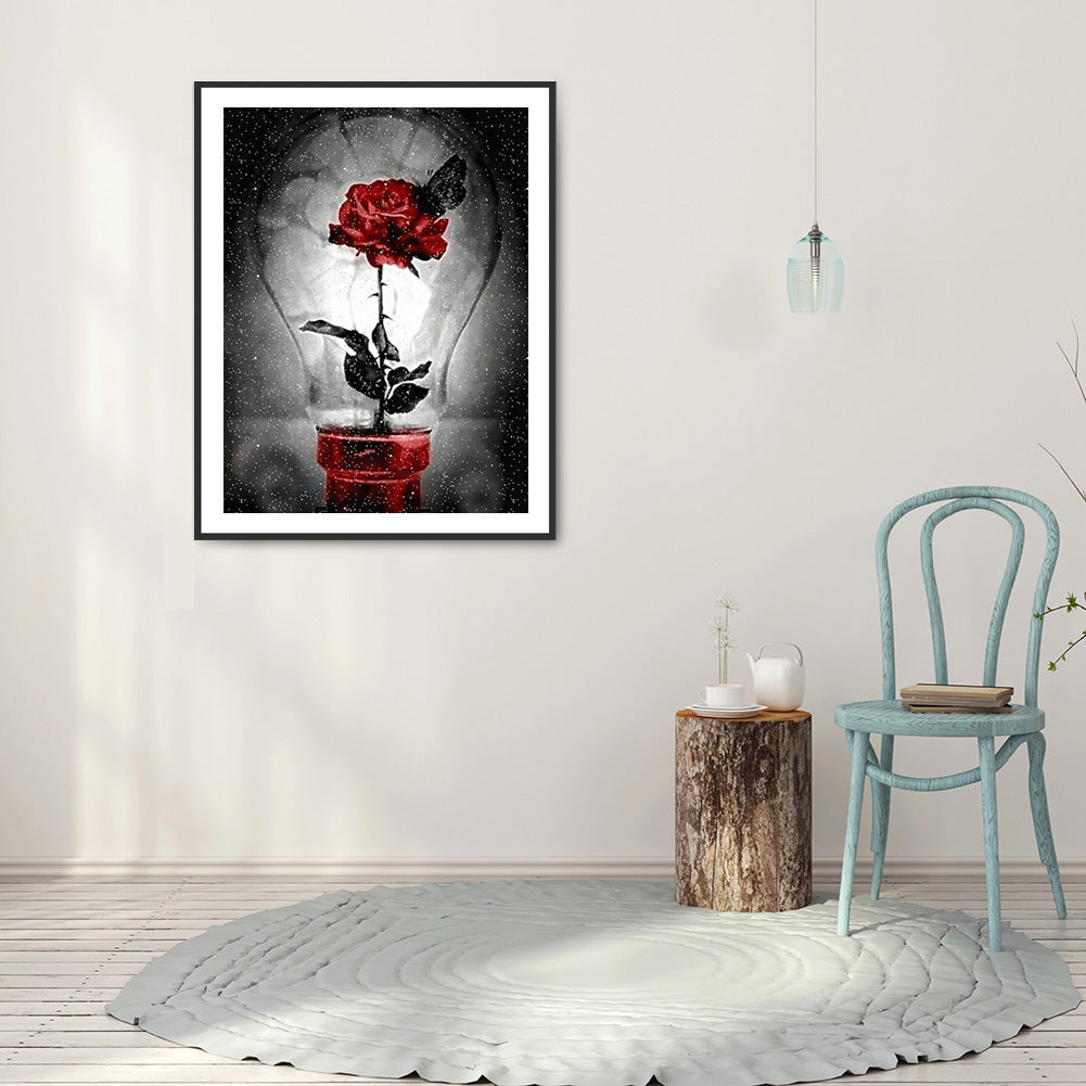 Valentines Day Rose - Full Round Drill Diamond Painting 30*40CM