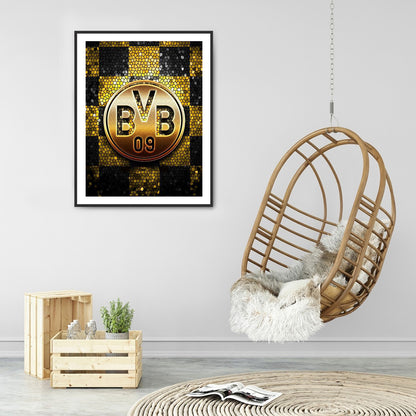 Dortmund Badge - Full Round Drill Diamond Painting 30*40CM