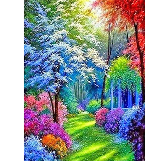 Rainbow Garden - Full Round Drill Diamond Painting 30*40CM