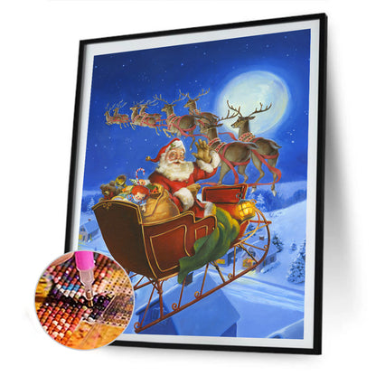 Santa Sleigh - Full Round Drill Diamond Painting 30*40CM