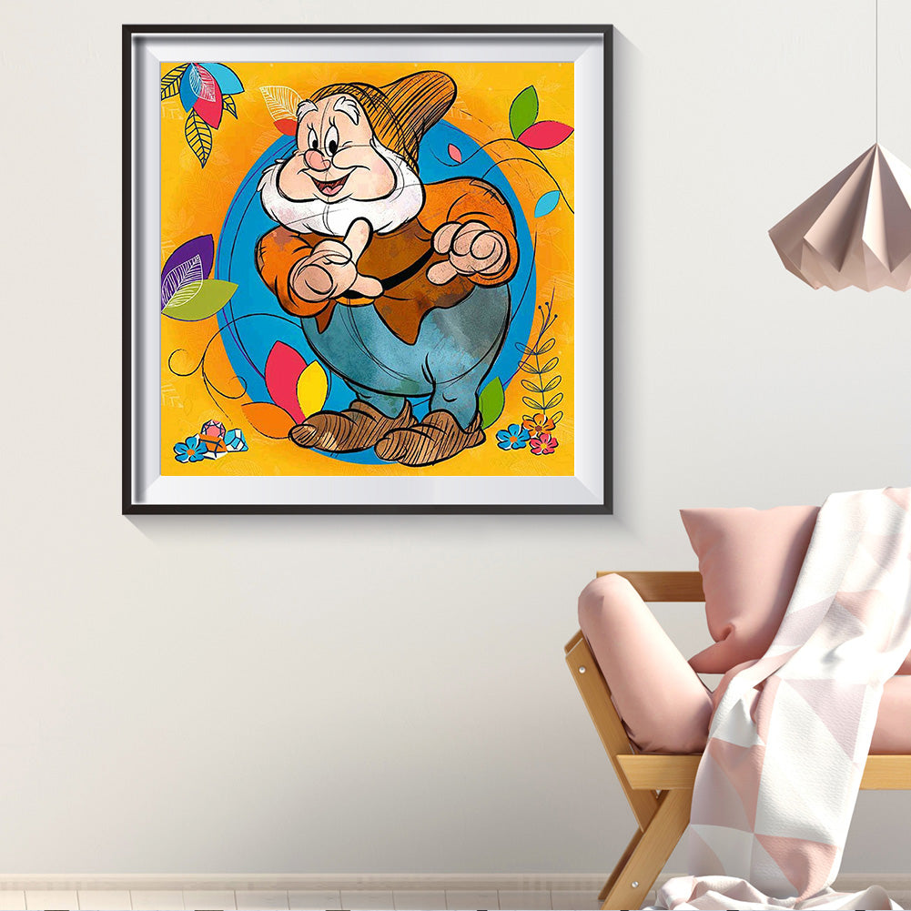 Cute Dwarf - Full Round Drill Diamond Painting 30*30CM