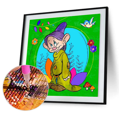 Cute Dwarf - Full Round Drill Diamond Painting 30*30CM