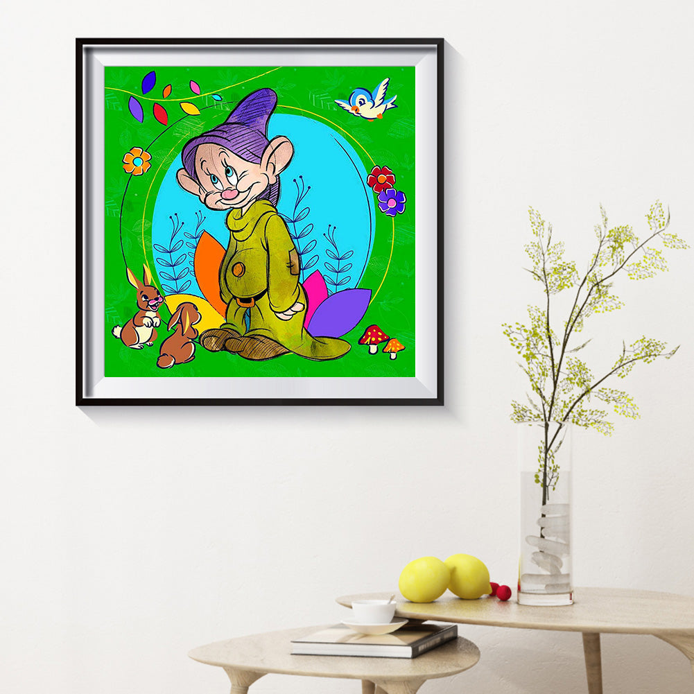 Cute Dwarf - Full Round Drill Diamond Painting 30*30CM