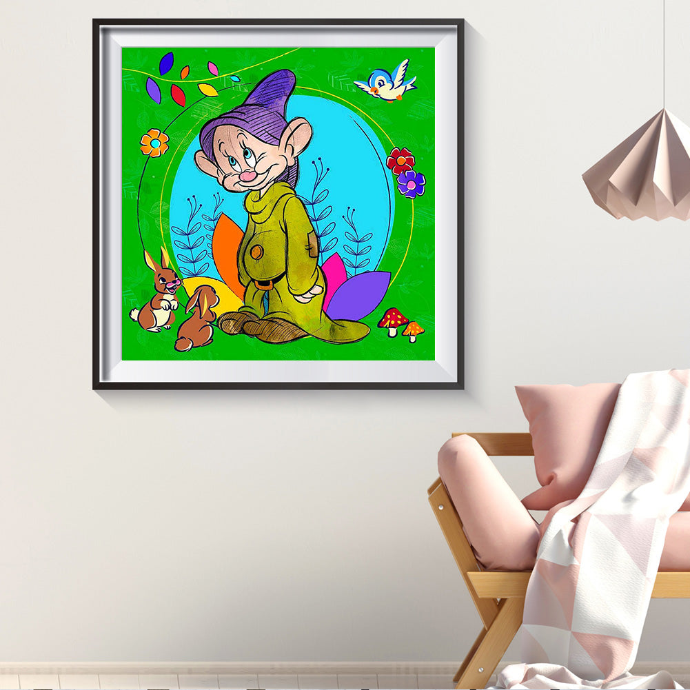 Cute Dwarf - Full Round Drill Diamond Painting 30*30CM