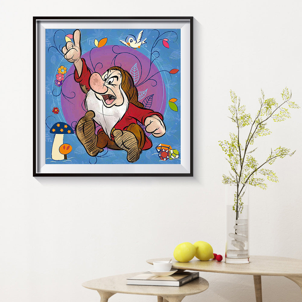 Cute Dwarf - Full Round Drill Diamond Painting 30*30CM