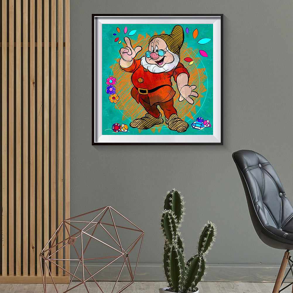 Cute Dwarf - Full Round Drill Diamond Painting 30*30CM