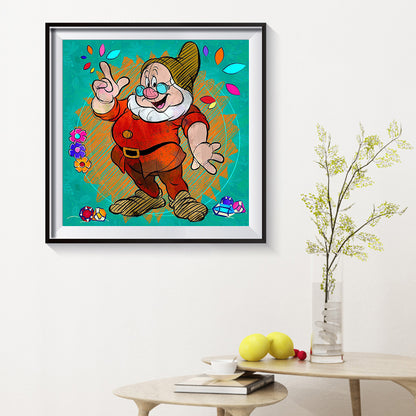 Cute Dwarf - Full Round Drill Diamond Painting 30*30CM