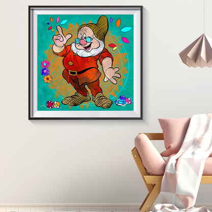 Cute Dwarf - Full Round Drill Diamond Painting 30*30CM