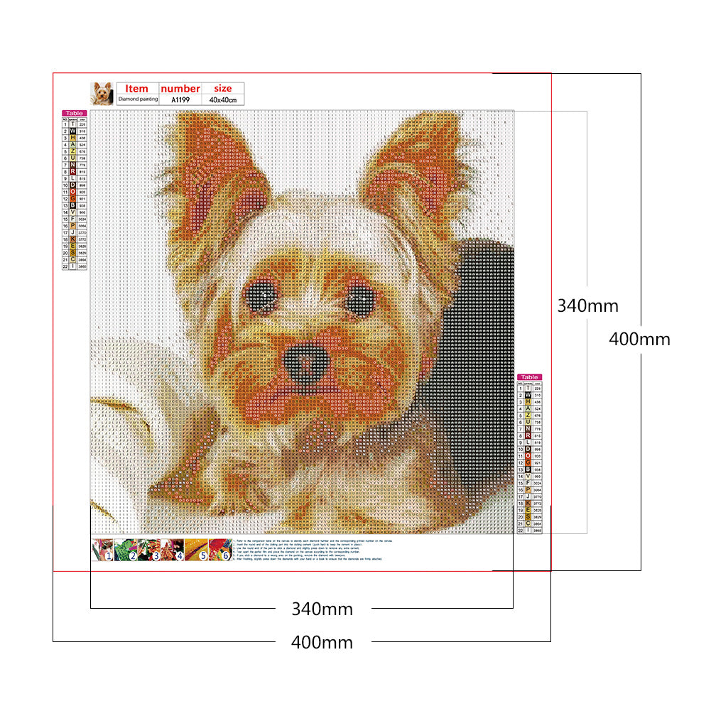 Dog - Full Round Drill Diamond Painting 40*40CM