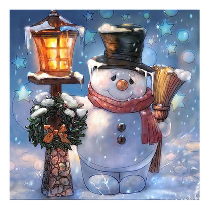 Snowman - Full Round Drill Diamond Painting 30*30CM