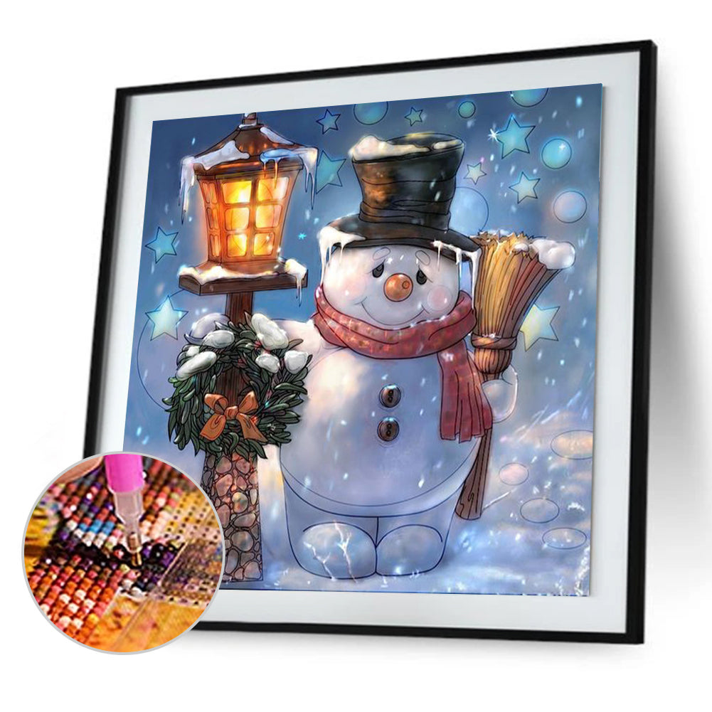 Snowman - Full Round Drill Diamond Painting 30*30CM