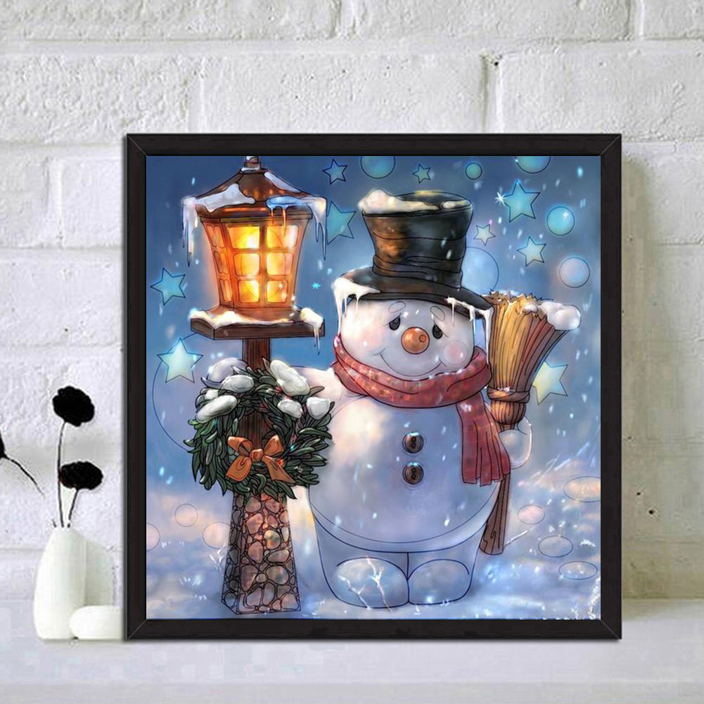 Snowman - Full Round Drill Diamond Painting 30*30CM